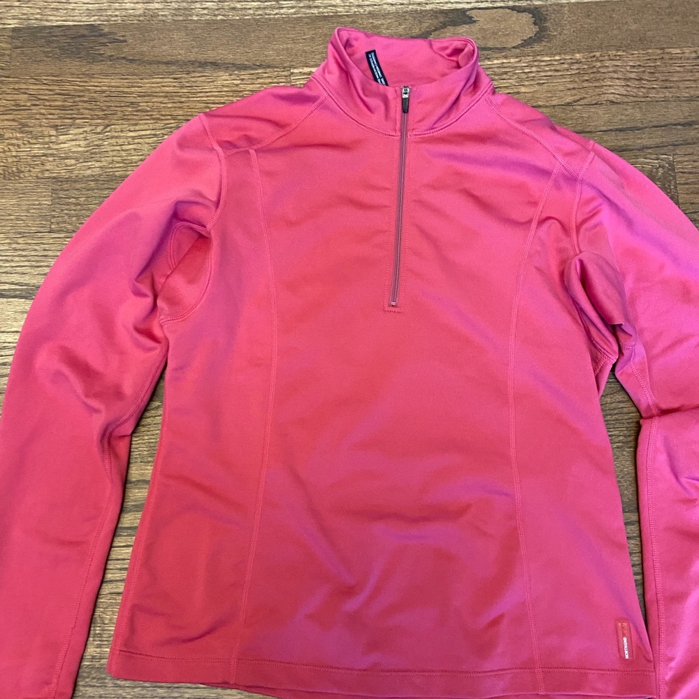 Pink Women’s 1/4 zip sweatshirt.